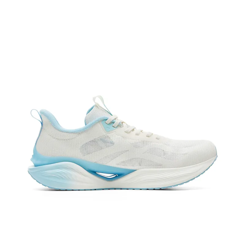 PEAK Abrasion Resistant Lightweight Rebound Low Top Running Shoes Men's Milk White Light Blue-1