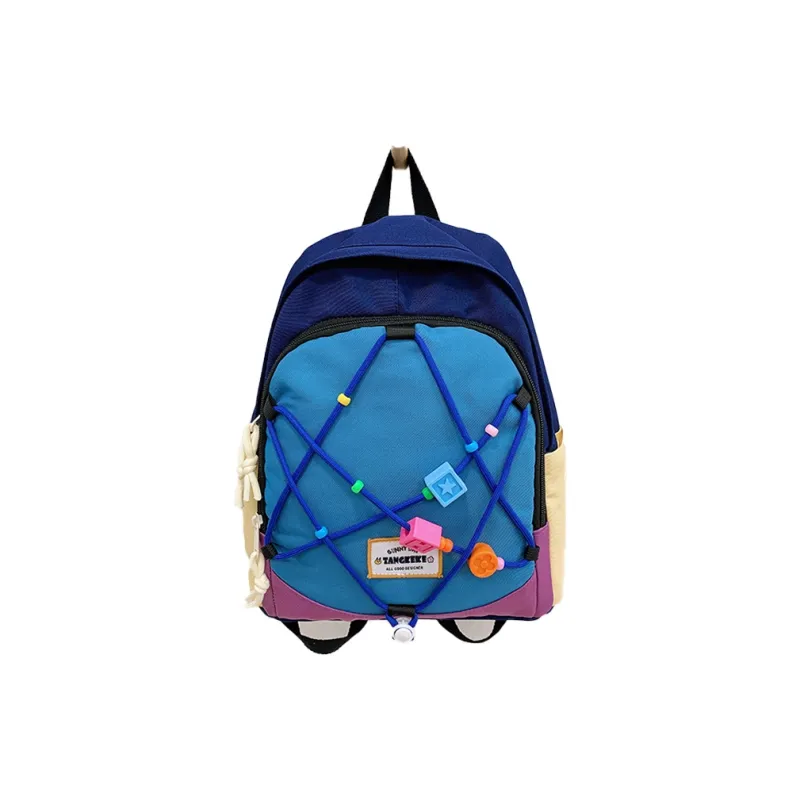 XIANGSU Nylon Backpack Unisex Light Blue/Beige/Pink/Purple/Dark Blue-17
