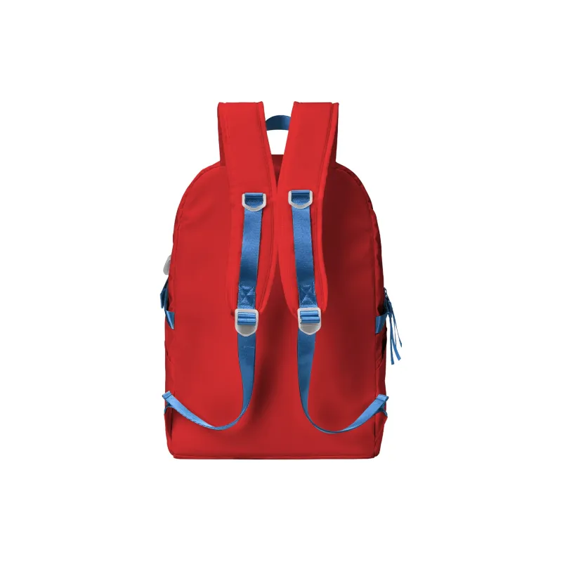DRACONITE Embroidery Student Backpack Regular Unisex Blue White Color Blocking-37