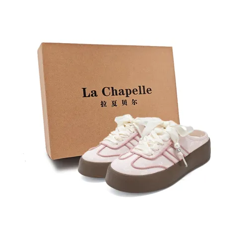 La Chapelle Rubber Sole Slip Resistant Abrasion Resistant Closed Toe Slippers Women's Pink