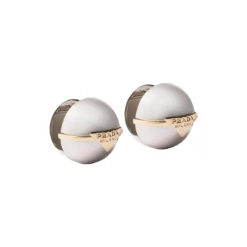 PRADA Metal Earrings Women's Gold