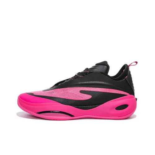 Erke Qian Xun 2.0 Wear resistant And Waterproof Low Top Cushioning Basketball Shoes Men's Pink Black