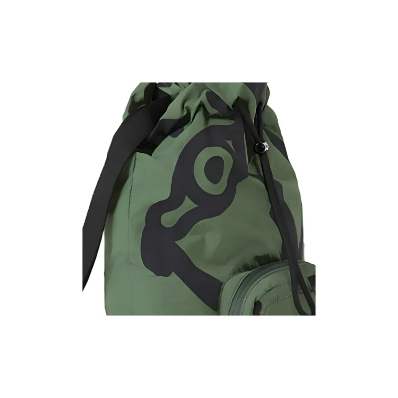 KENZO Nylon Fabric Handbag Backpack Unisex Dark Khaki Green-4