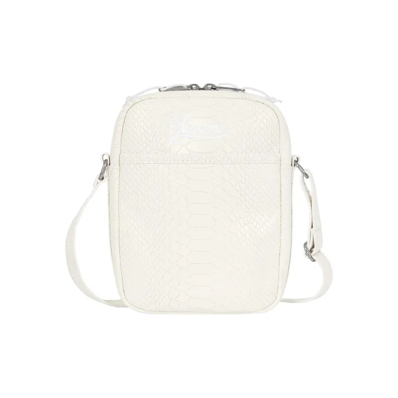 Supreme Nike Collaboration Cow Leather Shoulder Bag, Crossbody Bag Unisex White-1