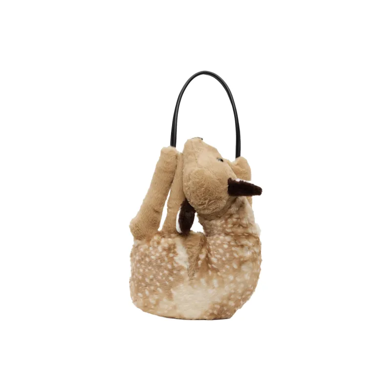 Praying Fabric Shoulder Bag Women's Brown-1