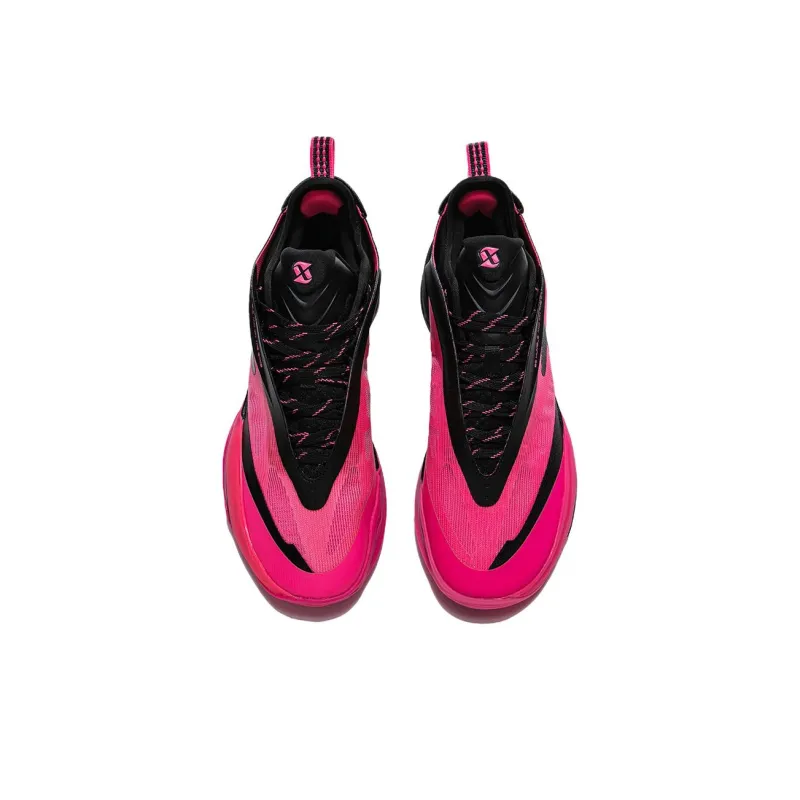 Erke Qian Xun 2.0 Wear resistant And Waterproof Low Top Cushioning Basketball Shoes Men's Pink Black-2