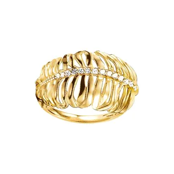 Thomas Sabo Silver With Zircon Rings Women's Gold