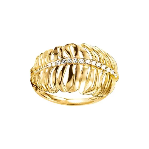 Thomas Sabo Silver With Zircon Rings Women's Gold