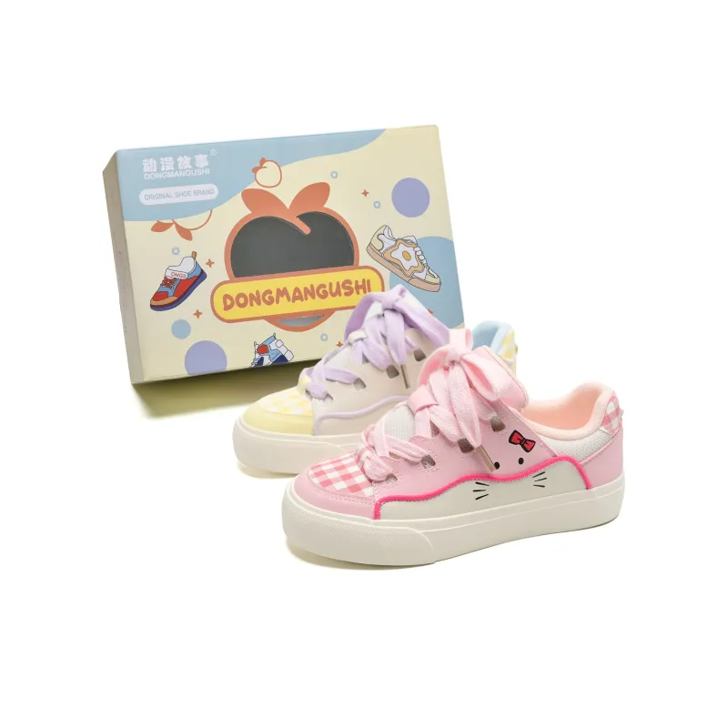Anime Story Slip Resistant, Abrasion Resistant, Lightweight, Breathable Low Top Skateboard Shoes Women's-18