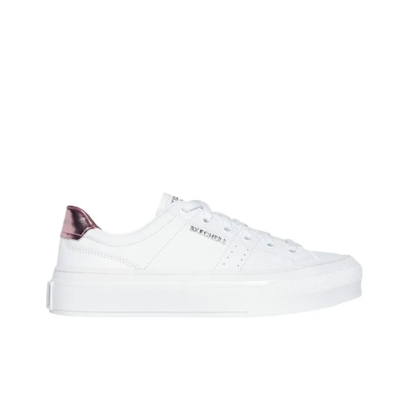 Skechers Selene Sophisticated Style Low Top Skateboard Shoes Women's White Pink-1