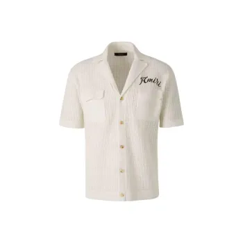 AMIRI Mesh Short Sleeved Polo Shrit