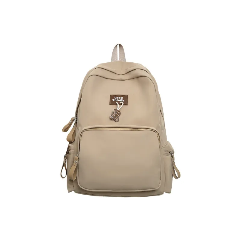 LUVISTRUE Nylon Backpack Unisex White/Black/Khaki/Peacock Blue-12