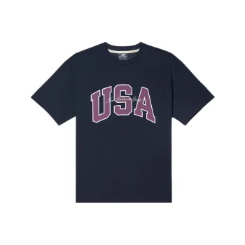 New Balance UNI USA T Shirt Unisex 59 Marine