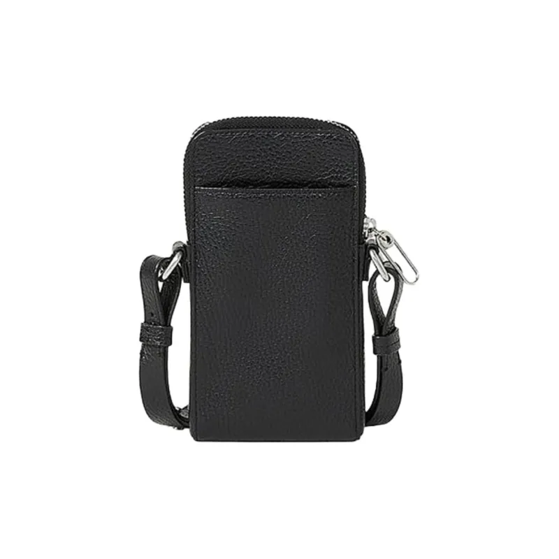 KENZO Letter Logo Leather Cell Phone Pouch, Crossbody Bag, Shoulder Bag Unisex Black-2