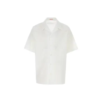 Valentino Floral Embroidered Short Sleeved Shirt