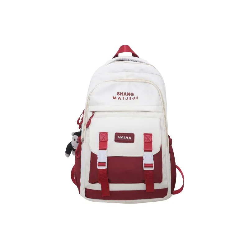 Tong Tong Rabbit Nylon Backpack Unisex Black/Blue/White/Red/Khaki-7