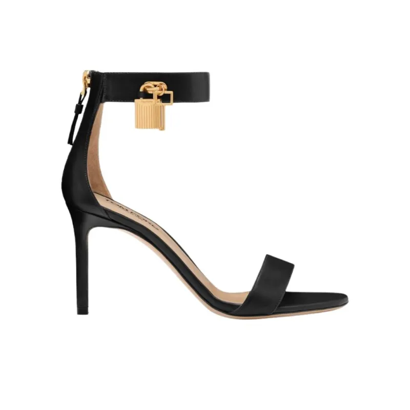 TF One Strap Sandals 8.5cm Women's Black-1