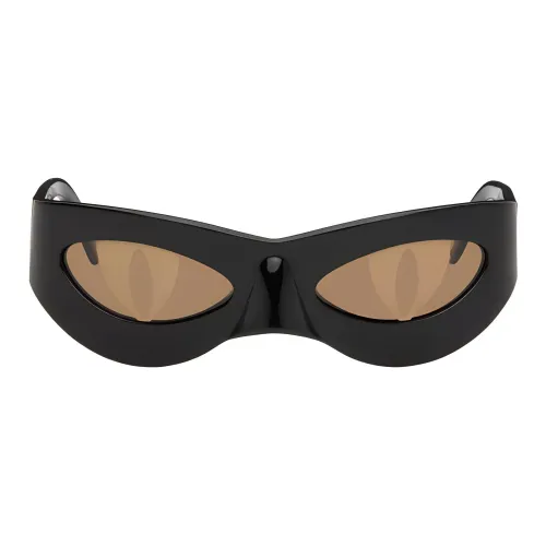 CHARLES JEFFREY Acetate Oval Sunglasses Unisex Black