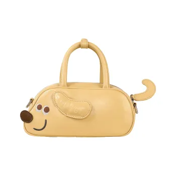 TOUTOU Synthetic Leather Handbag, Shoulder Bag, Crossbody Bag Regular Women's Pudding Yellow