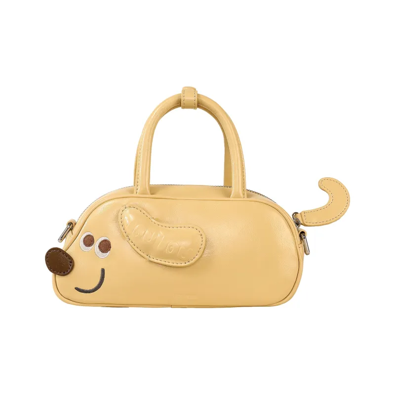 TOUTOU Synthetic Leather Handbag, Shoulder Bag, Crossbody Bag Regular Women's Pudding Yellow-0