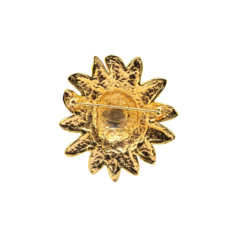 CHANEL 20th Century Gold Plated Lion Pin Brooch Costume Brooch-1