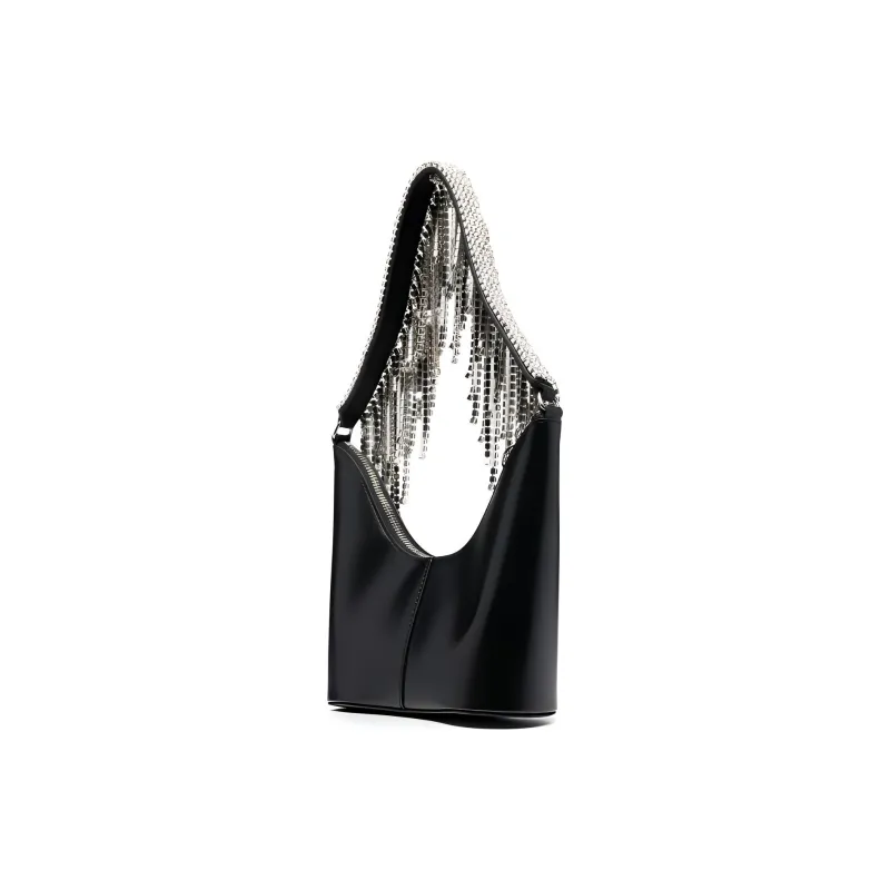 KARA Embellished Zip Up Shoulder Bag-1