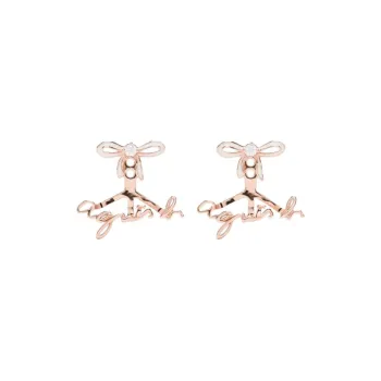 Agnes B. 'wrapped In Love' Bow Front back Earrings