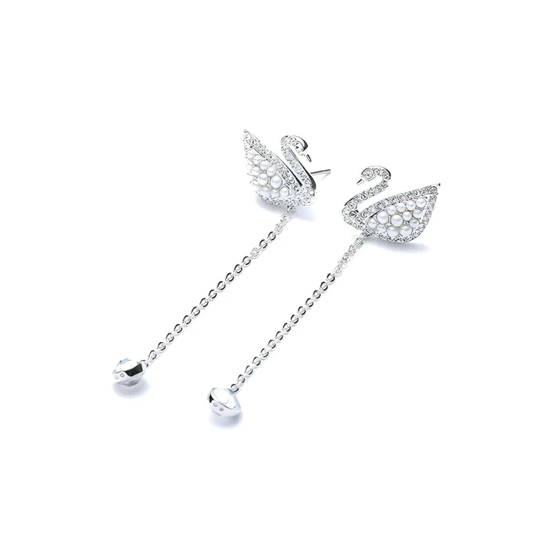 Swarovski Rhodium-Plated Earrings Women's Silver-1