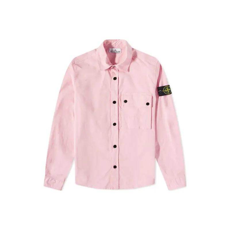 STONE ISLAND Shirts Men Pink-0