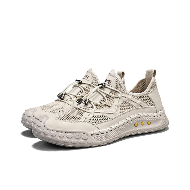 Jeep Cushioning Abrasion Resistant Breathable Low Top Outdoor Shoes Men's-3