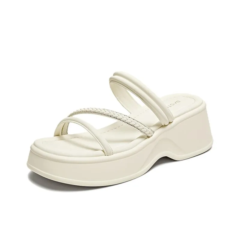 BASTO PU Polyurethane Cut Out Slide Slippers Women's-1