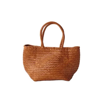 Dragon Diffusion Buffalo Calfskin Handbag Trumpets Unisex Brown
