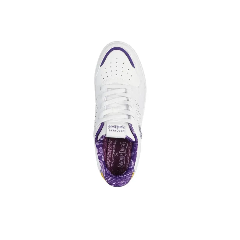 SNOOP DOGG x Skechers Koopa Tennis Paisley Low Top Casual Shoes Men's White-3