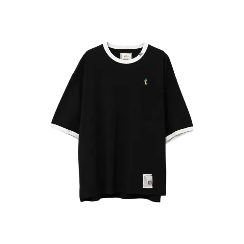 Maison Mihara Yasuhiro Leon embroidered Ringer T shirt