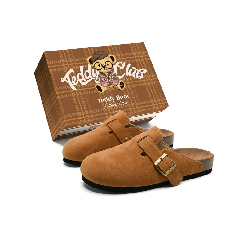 Teddy Bear Collection Slip Resistant Closed Toe Slippers Women's-7