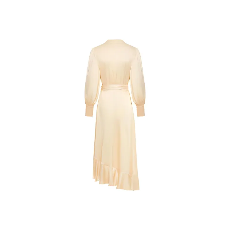 Zimmermann V-Neck Asymmetric Hem Midi Dress-1
