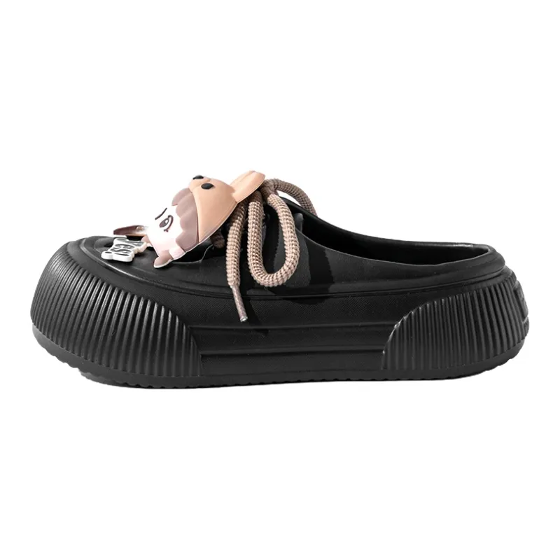 Darcy Sen Sandal Slippers Ecru/Matte Black-9
