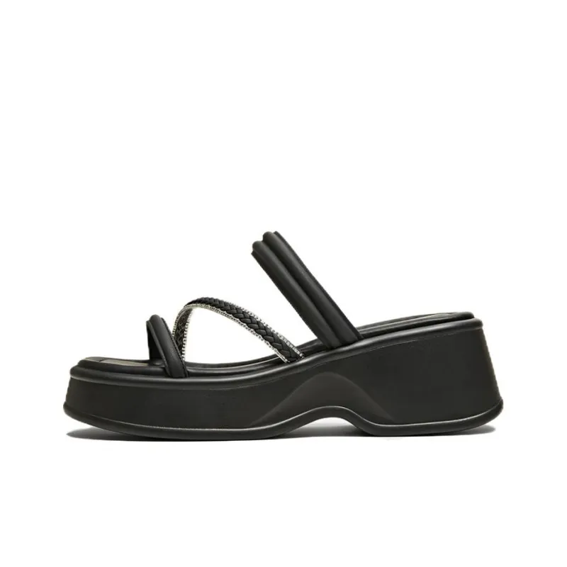 BASTO PU Polyurethane Cut Out Slide Slippers Women's-4