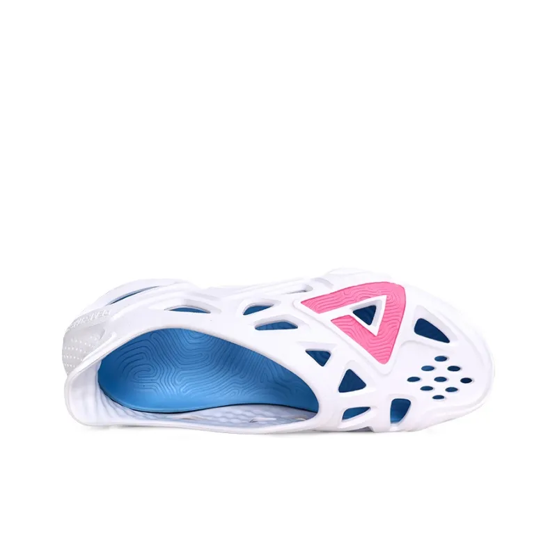 PEAK Pole Hole Shoes Clogs Men's White Pink Blue-3
