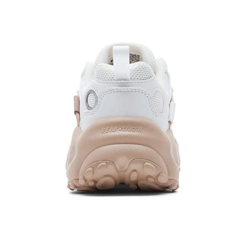 PEAK Taichi Bagel Shoes Low Top Casual Shoes Women's Milk White Brown-4