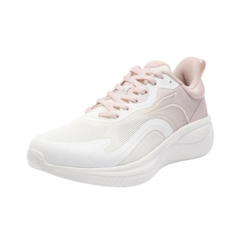 361° Softwalk 3.0 Breathable Lightweight Rebound Low Top Casual Running Shoes Women's White Pink-1