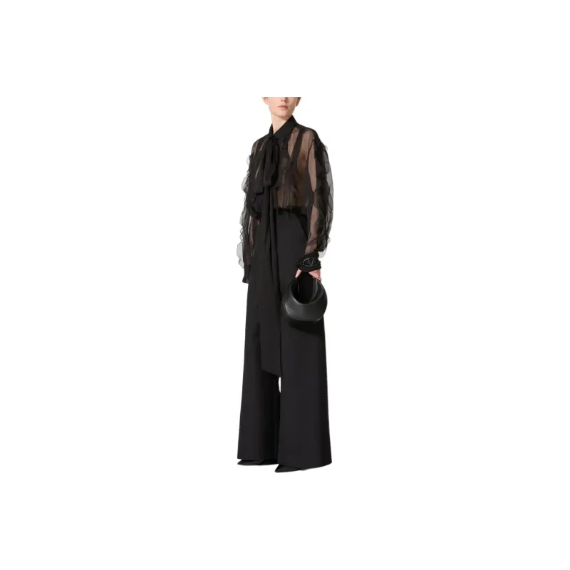 Valentino High Waist Wide Leg Trousers-4