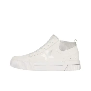 Skechers Jade Soft Sparkle Mid Top Skateboard Shoes Women's White
