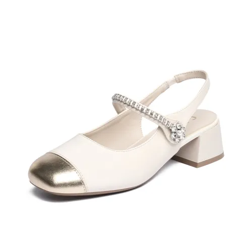JOSINY Casual Single Shoes Women's Beige Gold
