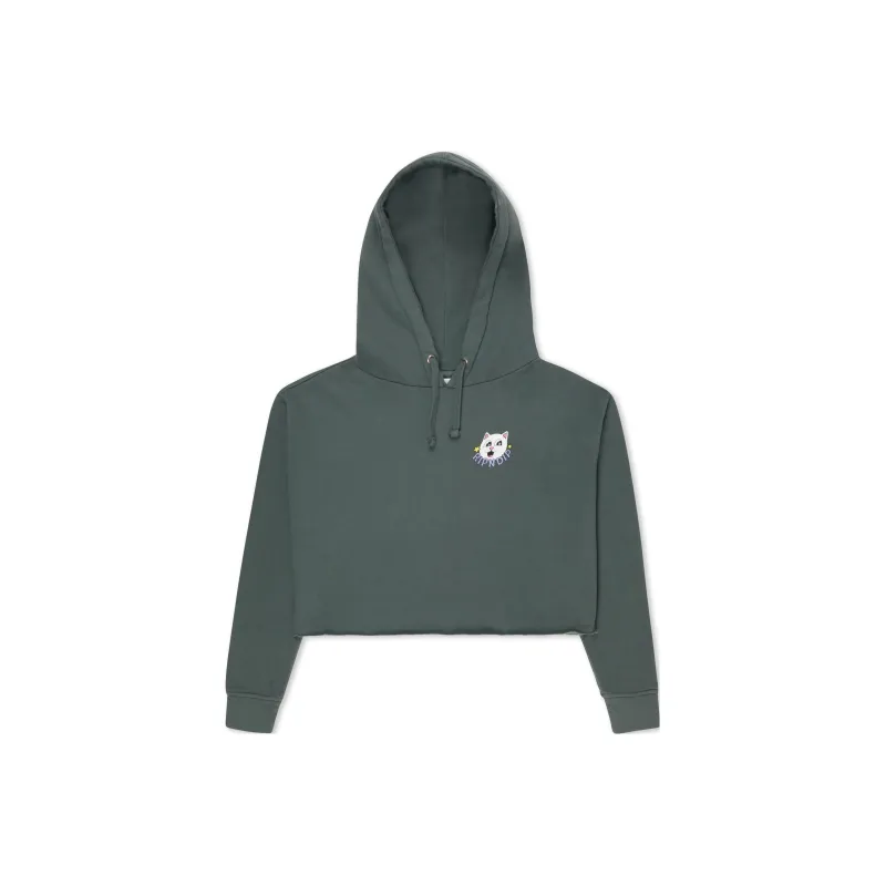 RIPNDIP So Mushroom Cropped Hoodie Sweatshirt Unisex Gray-0