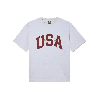 New Balance UNI USA T Shirt Unisex 16 Light Gray