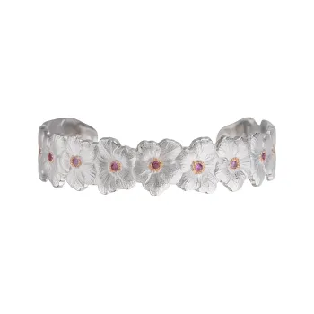 BUCCELLATI BLOSSOMS Series Bangles Women's Silver