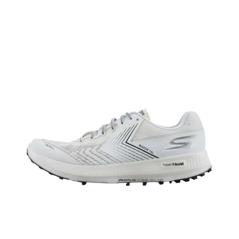 Skechers GO RUN RAZOR TRL Low Top Running Shoes Men's White-0