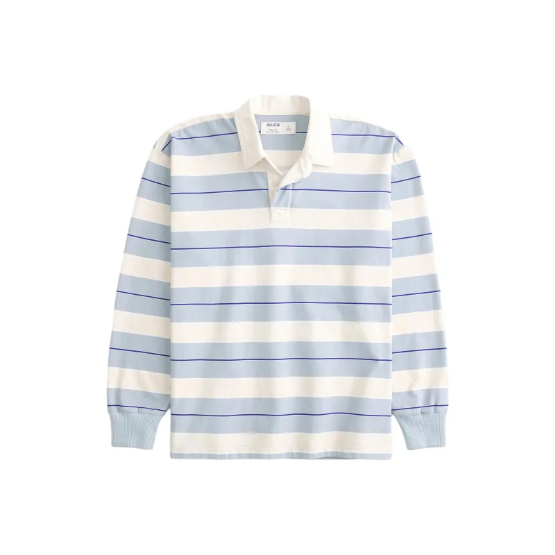 Hollister Polo Shirt Men's Blue White-0