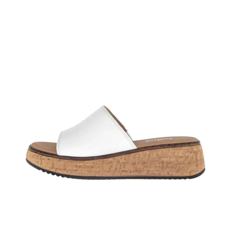 Gabor Abrasion Resistant Slide Slippers Women's White-0